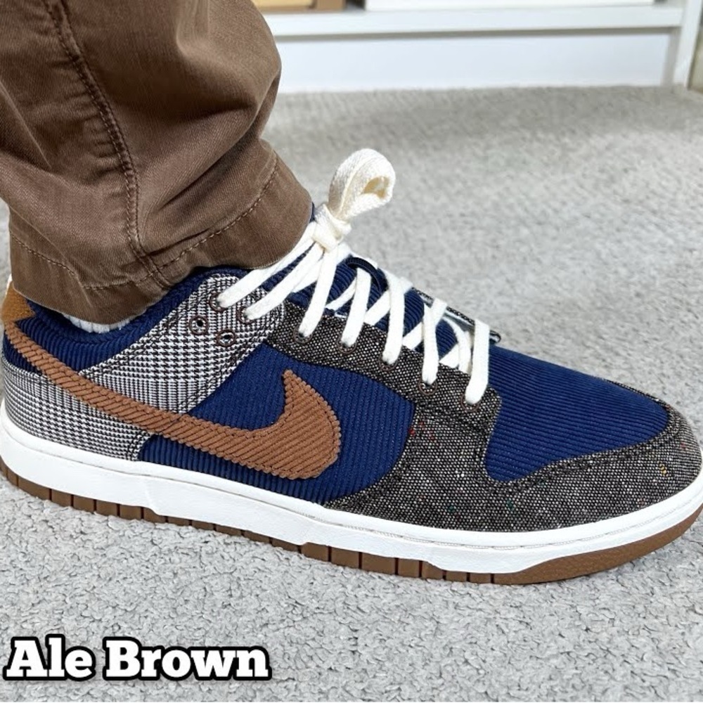 Nike Dunk Low Premium in Tweed Corduroy In Size Women’s Size 9 Men’s 7.5 - Picture 2 of 15